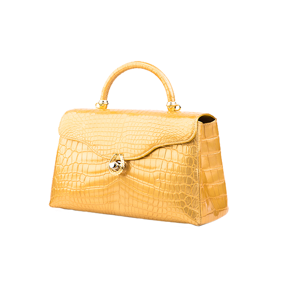 Coco Handle Handbag - MANDARIN REPTILE