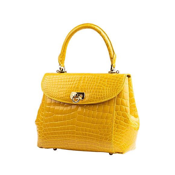 Carrie Satchel Handbag - MANDARIN REPTILE